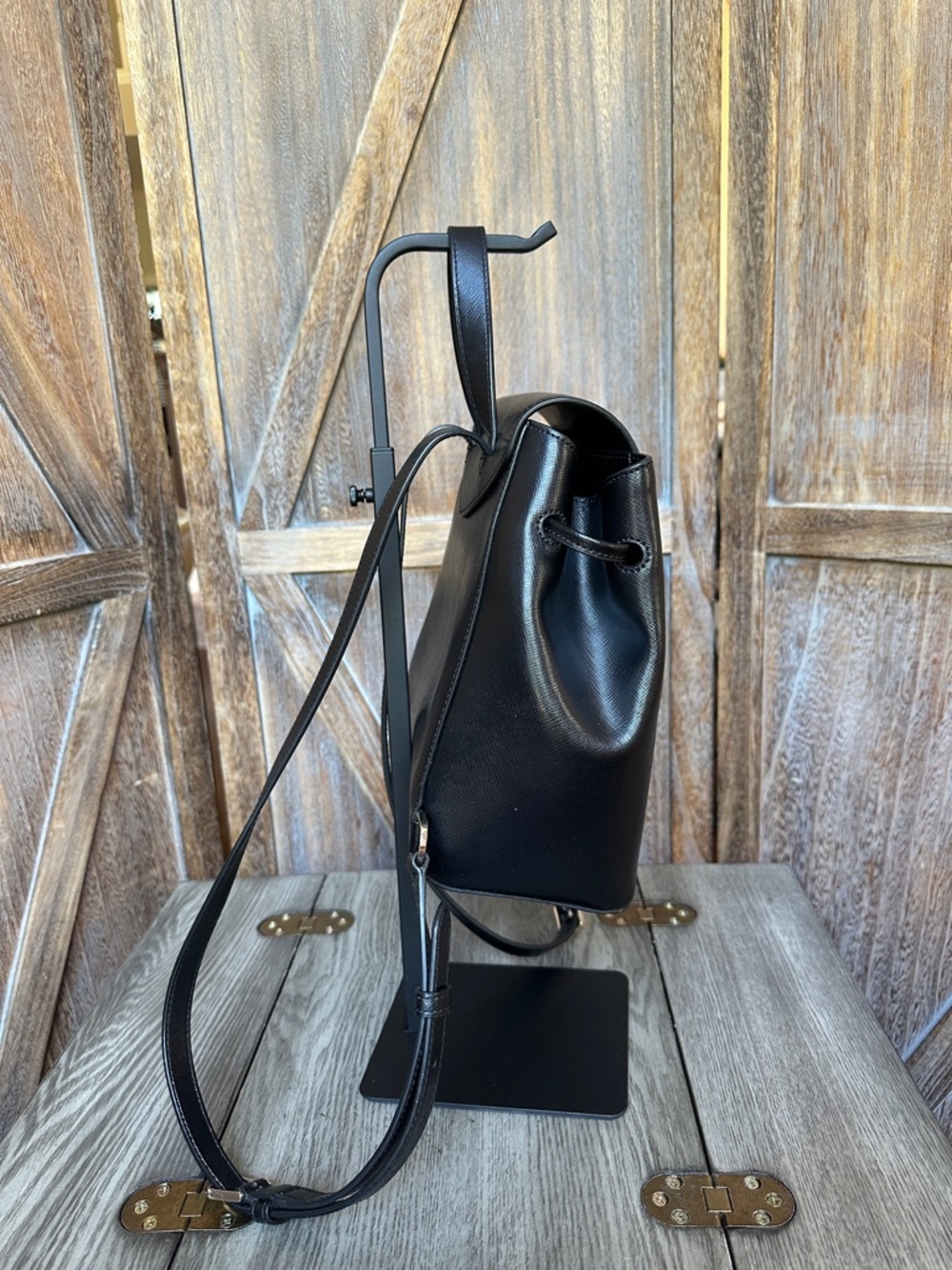 Kate Spade Black Saffiano Leather Backpack - Picture 3 of 15